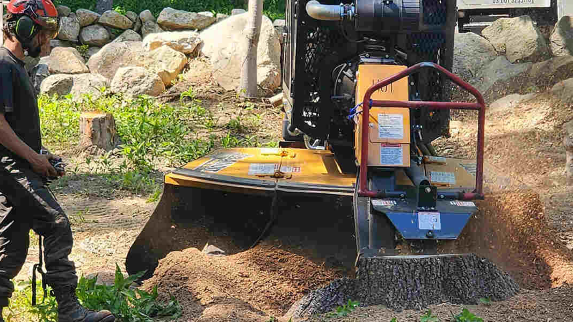 how far down does stump grinding go